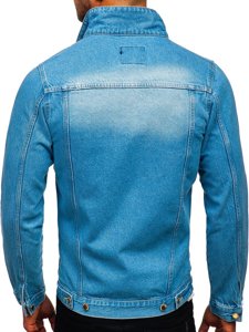 Blouson en jean pour homme bleu Bolf 3-4