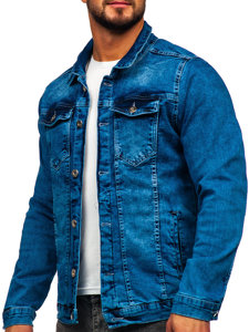 Blouson en jean pour homme bleu Bolf 701