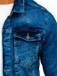 Blouson en jean pour homme bleu Bolf 701