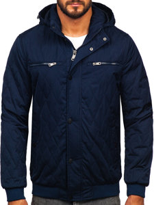 Blouson matelassé de transition pour homme bleu foncé Bolf EX2211