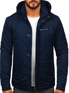 Blouson matelassé de transition pour homme bleu foncé Bolf EX2215