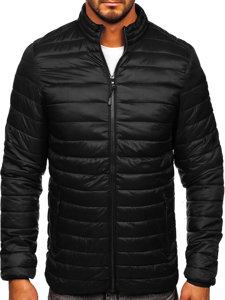 Blouson noir matelassé de transition pour homme Bolf LY33