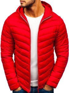 Blouson pour homme de transition sportif rouge Bolf LY1016