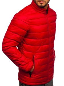 Blouson pour homme d'hiver matelassé rouge Bolf 1119