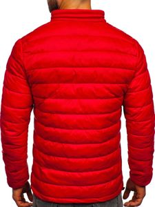 Blouson pour homme d'hiver matelassé rouge Bolf 1119