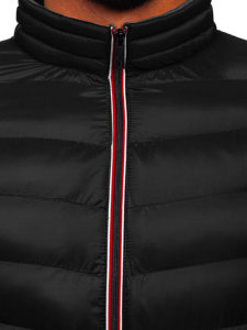 Blouson pour homme d'hiver sportif matelassé noir Bolf 1100