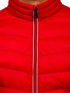 Blouson pour homme d'hiver sportif matelassé rouge Bolf 1100