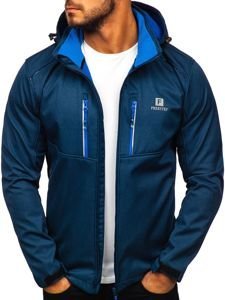 Blouson pour homme softshell bleu foncé Bolf AB008