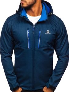 Blouson pour homme softshell bleu foncé Bolf AB008