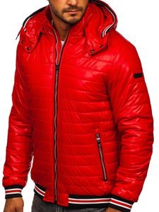 Blouson transition matelassé pour homme de rouge Bolf 6191  