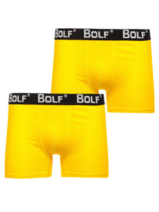 Boxer pour homme jaune-néon Bolf 0953-2P 2 PACK