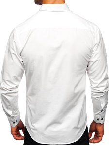 Chemise à manches longues blanche pour homme Bolf 20718 