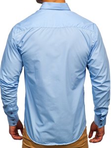 Chemise à manches longues bleue claire pour homme Bolf 20725