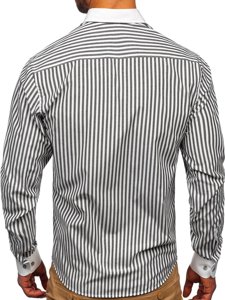 Chemise à manches longues pour homme graphite rayée Bolf 20727 