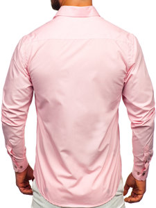 Chemise élégante à manche longue pour femme rose Bolf 6944