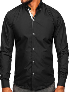 Chemise élégante à manche longue pour homme anthracite Bolf 5796-1