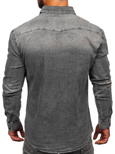 Chemise en jean à manche longue pour homme graphite Bolf MC710G