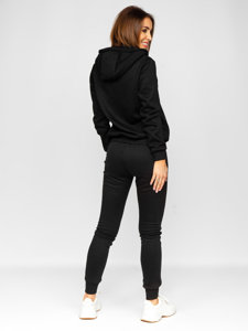 Ensemble de survêtement deux pièces pour femme noir Bolf 0003