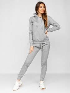 Ensemble de survêtement pour femme gris à capuche Bolf 002