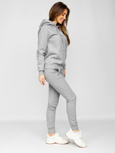 Ensemble de survêtement pour femme gris à capuche Bolf 002