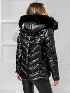 Femme Blouson de transition matelassé à capuche Noir Bolf 5M3138