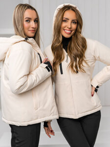 Femme Blouson d'hiver Beige Bolf HH012B