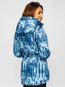 Femme Blouson d'hiver à capuche Bleu foncé Bolf B2393