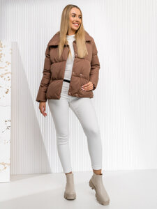 Femme Blouson d'hiver matelassée Marron Bolf 23062