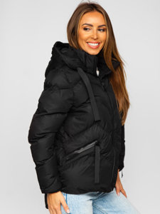 Femme Blouson d'hiver matelassée Noir Bolf 5M739