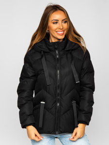 Femme Blouson d'hiver matelassée Noir Bolf 5M739