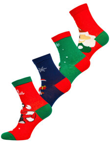 Femme Chaussettes de Noël Multicolore-1 Bolf M798-4P 4 PACK