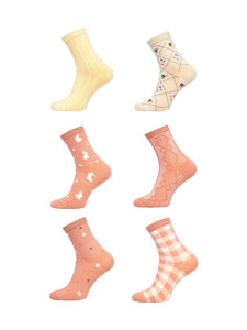 Femme Chaussettes imprimé Multicolore Bolf M7-6P-2 6 PACK