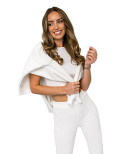 Femme Ensemble de sport trois pièces Blanc Bolf 2102