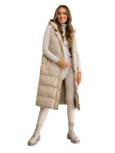 Femme Gilet long matelassé Beige Bolf 5M728