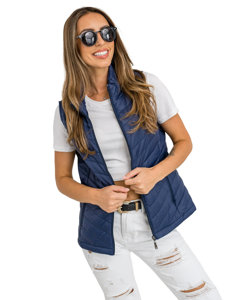 Femme Gilet matelassé Bleu foncé Bolf 16M9063