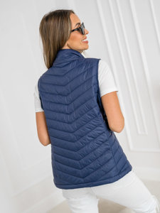 Femme Gilet matelassé Bleu foncé Bolf 16M9063