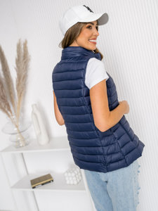 Femme Gilet matelassé Bleu foncé Bolf 16M9155