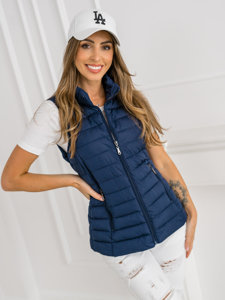 Femme Gilet matelassé Bleu foncé Bolf 16M9156