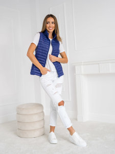 Femme Gilet matelassé Bleu foncé Bolf 5M702