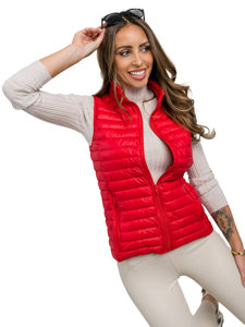 Femme Gilet matelassé Rouge Bolf 5M702