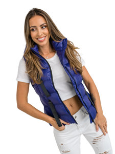 Femme Gilet matelassé à capuche Bleu ciel Bolf 5M3133