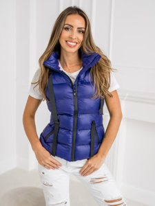 Femme Gilet matelassé à capuche Bleu ciel Bolf 5M3133