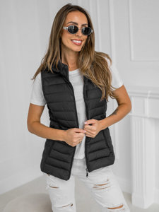 Femme Gilet matelassé à capuche Noir Bolf 16M9150