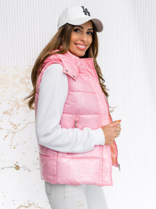 Femme Gilet matelassé à capuche Rose clair Bolf SW025A1