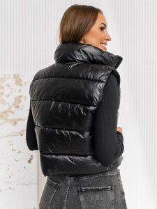 Femme Gilet matelassé court Noir Bolf AG5015A1