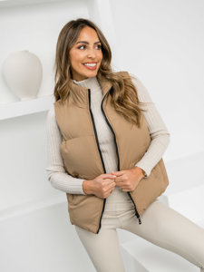 Femme Gilet matelassé épais Marron Bolf 5M3150