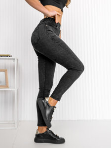 Femme Legging en jean Noir Bolf W7260