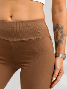 Femme Legging en rayures Marron Bolf W7903