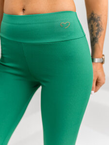 Femme Legging en rayures Vert Bolf W7903