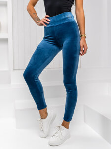 Femme Legging en velours Bleu Bolf W5231